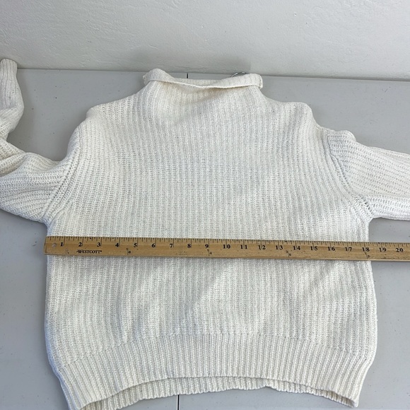 Aritzia Wilfred Cozy White Cream Knit Sweater wool - Picture 6 of 11